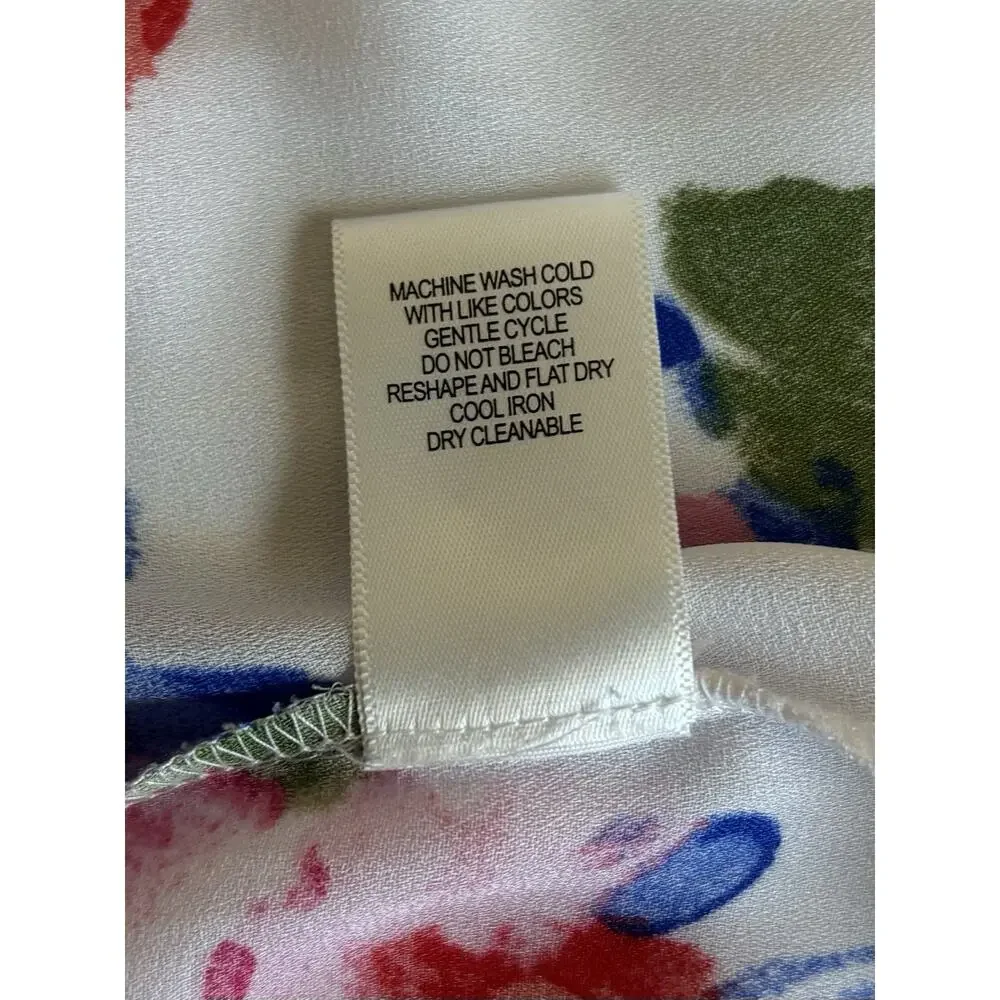 Floral And Ivy Floral Gathered V-neckline Colorful Flowy Babydoll Top Size 2X - Picture 8 of 10